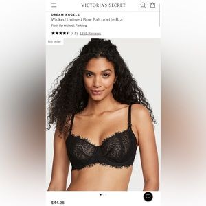 NWT Victoria’s Secret Wicked Unlined Bow Balconette Bra